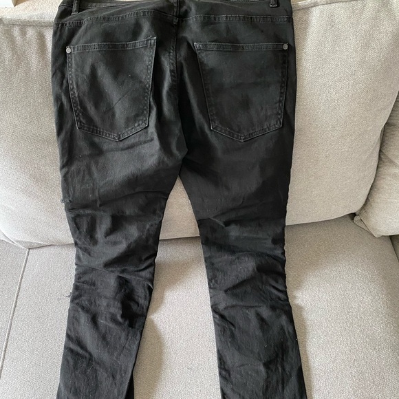 DIVIDED H&M Black Skinny Biker Jeans 34/30 - Picture 5 of 5